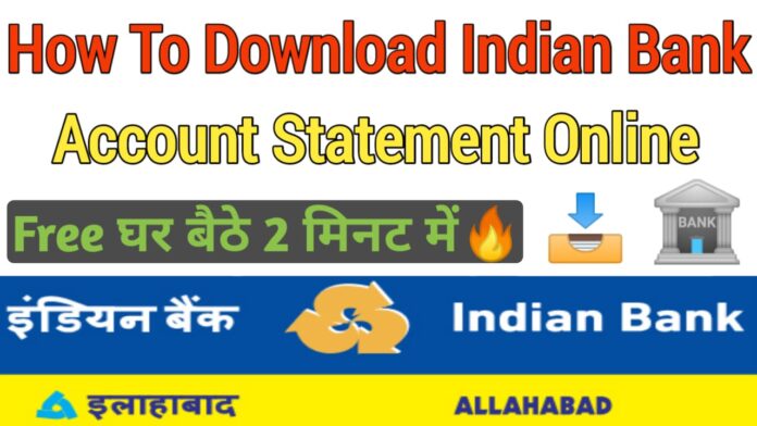 how to download indian bank statement online